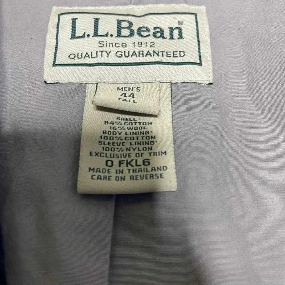 L.L.Bean Men's Blue Corduroy Blazer Elbow Patch Size 44 Tall